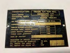 Plaque command car laiton wc58