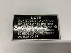 Plaque 12v Command car
