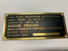 Plaque body en laiton