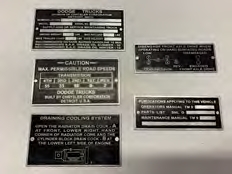 Plaques identification wc51 (jeu de 5)