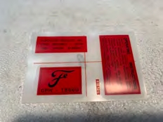 Autocollant filtre huile FORD