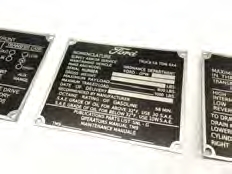 Plaque d identification zinc Ford nomenclature