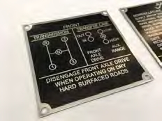 Plaque d identification front zinc