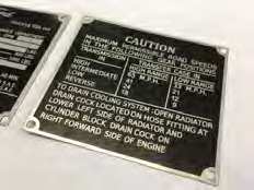 Plaque d identification caution zinc